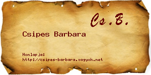 Csipes Barbara névjegykártya